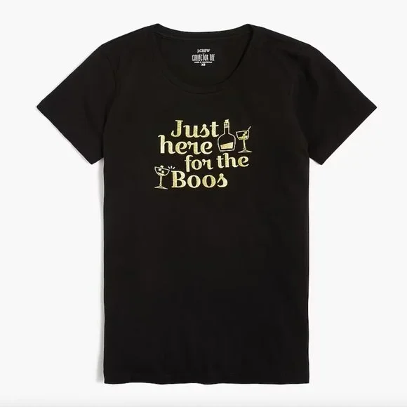 🛍️ 2/$40 Sale 🛍️ NWT J.Crew Factory "Just here for the boos" tee - Picture 4 of 4